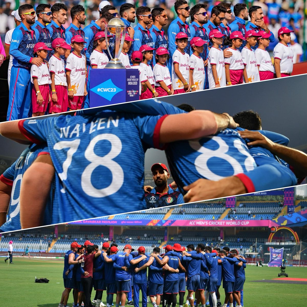 RGurbaz_21's tweet photo. Facing the storm together, hand in hand.✊🏻🫶🏻🤝 love you champs 🇦🇫

#CWC2023 https://t.co/HcmWgtyoGx