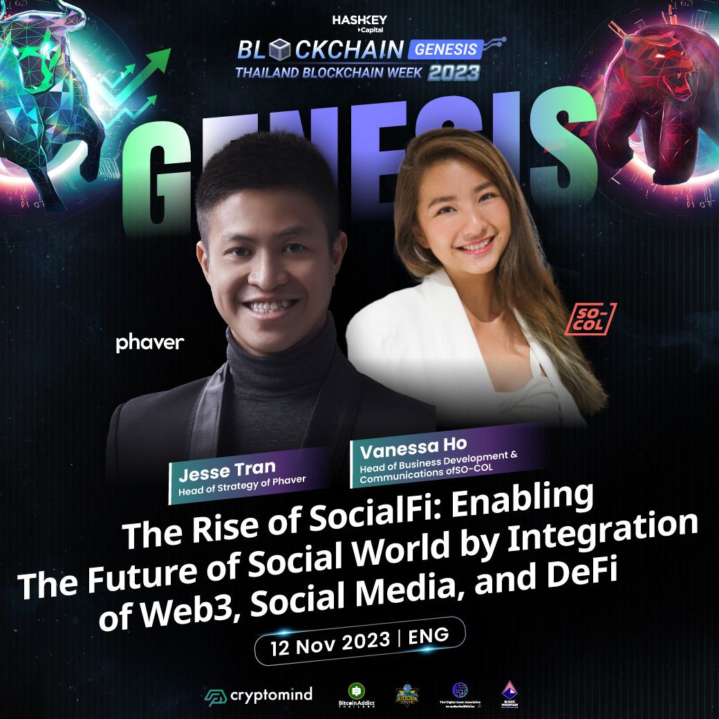 Sawadee kah! 👋🏻 <a href="/Vhmq_/">Vanessa Ho</a> will be speaking at Blockchain Genesis at Thailand Blockchain Week on 12 Nov. If you'll be in Bangkok, come by and say hi! 😆🇹🇭