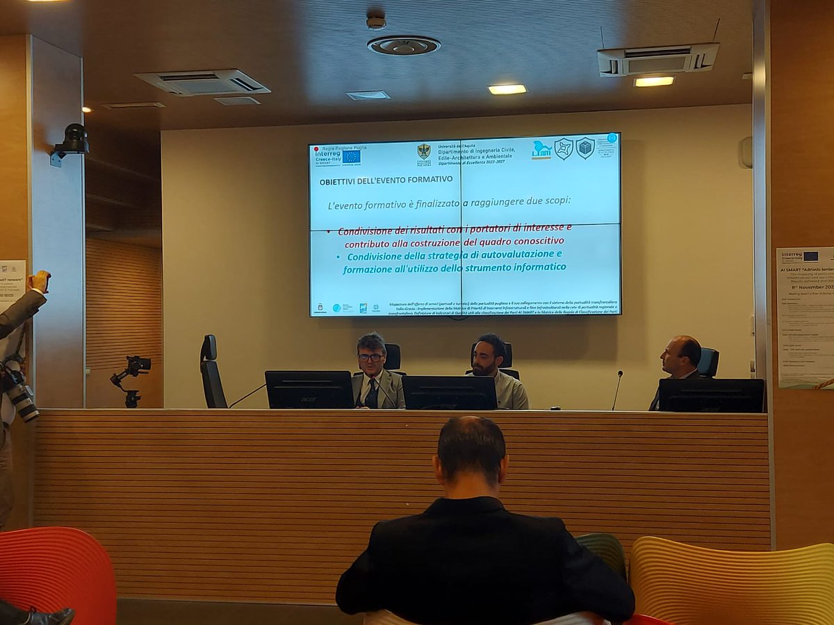 AiSmartProject's tweet image. 💥 Last appointment for the #AISMART project on the results achieved in port mapping and the Priority Matrix of infrastructural and non-infrastructural interventions 👇🏻
@Interreggr_it
#GreeceItaly #Interregproject #EUproject