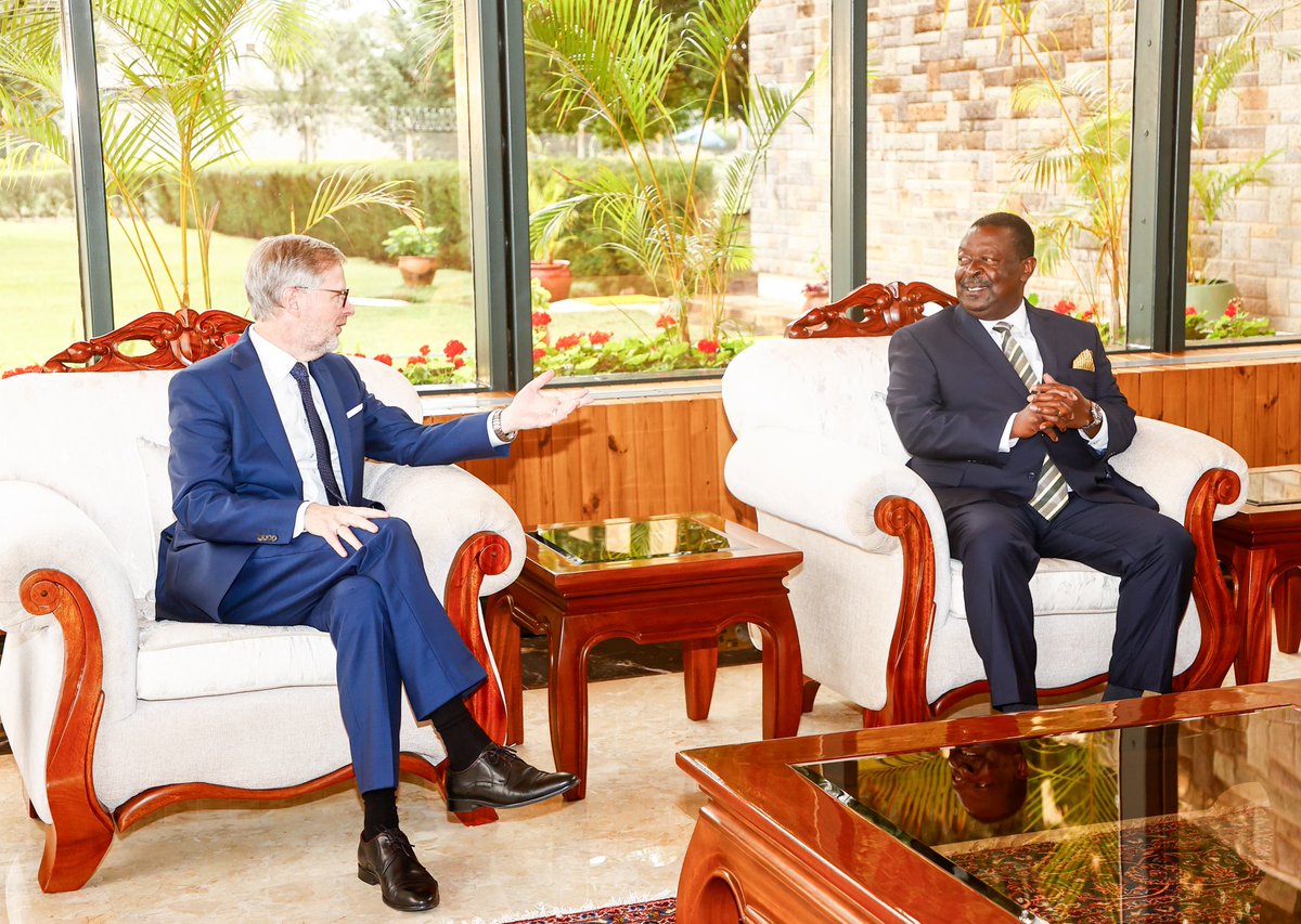Together with Cabinet Secretary for Defence <a href="/HonAdenDuale/">Hon. Aden Duale, EGH</a> , at the Jomo Kenyatta International Airport we saw off H.E Prof. <a href="/P_Fiala/">Petr Fiala</a>, The Prime Minister of the Czech Republic who has left the country.