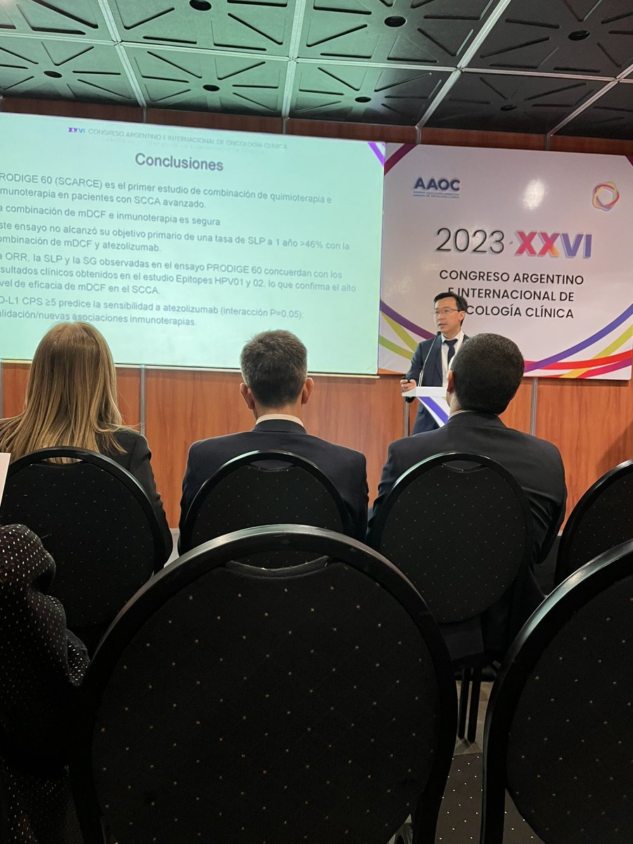 Empezando Congreso internacional de oncología en Buenos Aires! <a href="/aaoncoclinica/">Asociación Argentina de Oncología Clínica (AAOC)</a> 1ra sesión oral tm digestivos!