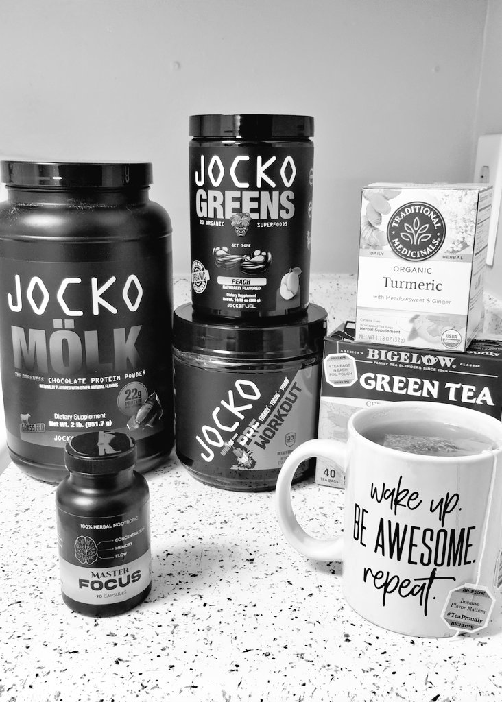 InterstellarG0's tweet image. My Morning Ritual.
🔋🌿🧬🧠⚔️🐜📚🎮♟️

@JockoFuel @MenOfOrderMedia
#MasterFocus, #JockoGreens, #JockoMolk, #JockoPreWorkOut, #TumericTea, #GreenTea 

Hit up our @Linktree_: linktr.ee/InterstellarG0 to  get access to everything here minus the teas. Discounts are available for our
