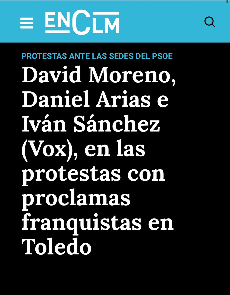 Condenamos, una vez más, las manifestaciones violentas contra las sedes del PSOE. Y frente a ello el @PP_CLM no puede ser equidistante. Si creen que las manifestaciones son violentas deben cesar inmediatamente al VP de @DipuToledo y Vicealcalde de Talavera que fueron a la misma