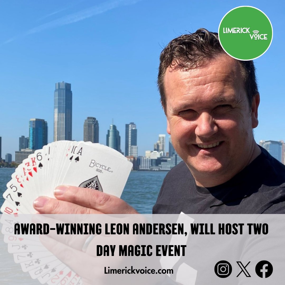 🎻ENTERTAINMENT 🎻

Award winning magician Leon Andersen will be hosting a two day magic convention in Ennis Co. Clare, the first of its kind in over 10 years. 

Read the full story on limerickvoice.com 

#news #Limerick #NewsToday #EntertainmentNews