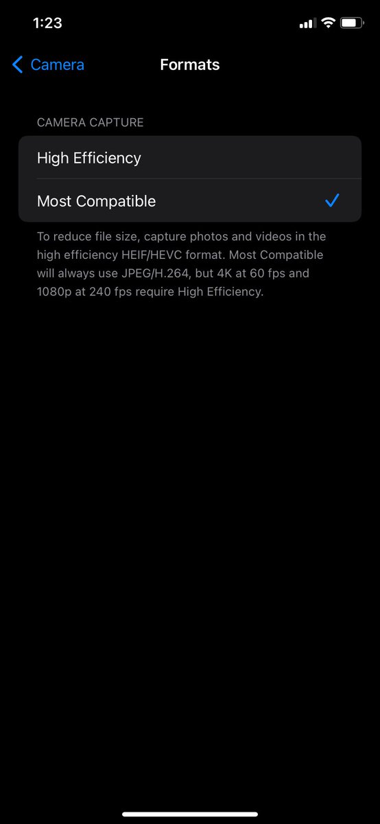 salaipes's tweet photo. @Rababoush Settings > camera > format https://t.co/B8AUQIIz9o