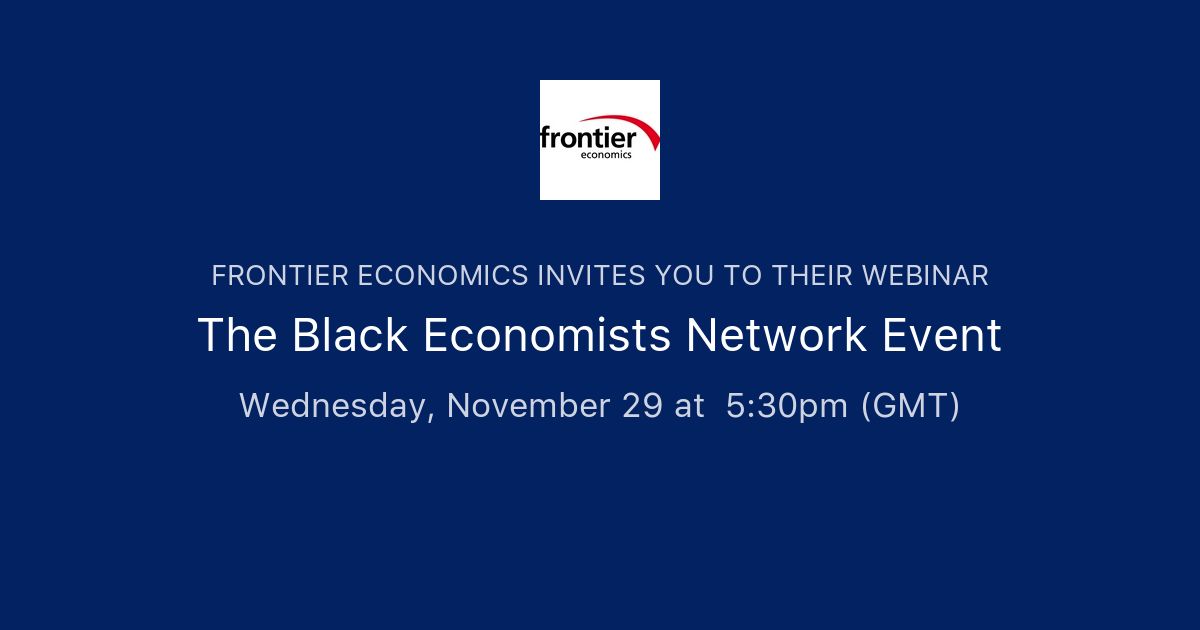 Join TBEN and Frontier Economics for a virtual Experienced Hire event where you will gain insight from economists across Frontier Economics about their career journeys, life at Frontier & how Frontier has supported them. Register at buff.ly/3QRhuPX