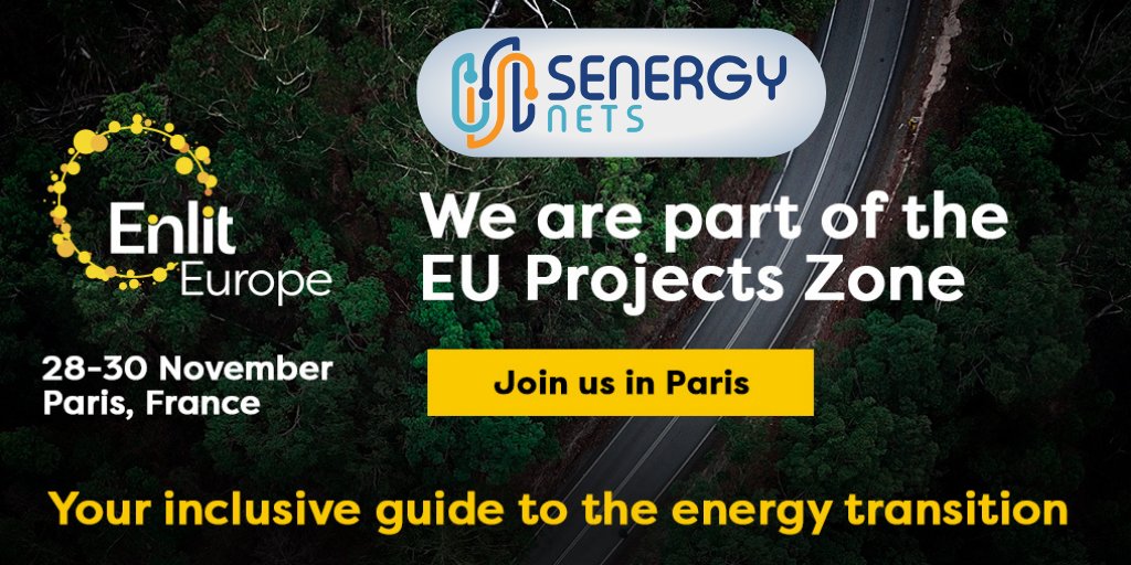 🌟<a href="/SenergyNETS/">SENERGY NETS</a> takes the spotlight at #EnlitEurope2023✨
Meet us at the <a href="/Enlit_Europe/">Enlit Europe</a> exhibition in #Paris on 28-30 November &amp; join the 'New Kids on the Block' session where our Project Coordinator partakes: 
🗓️28 Nov 14:30-15:30 
📍#EUProjects Zone Hub 
🔗bit.ly/3MAGXKG