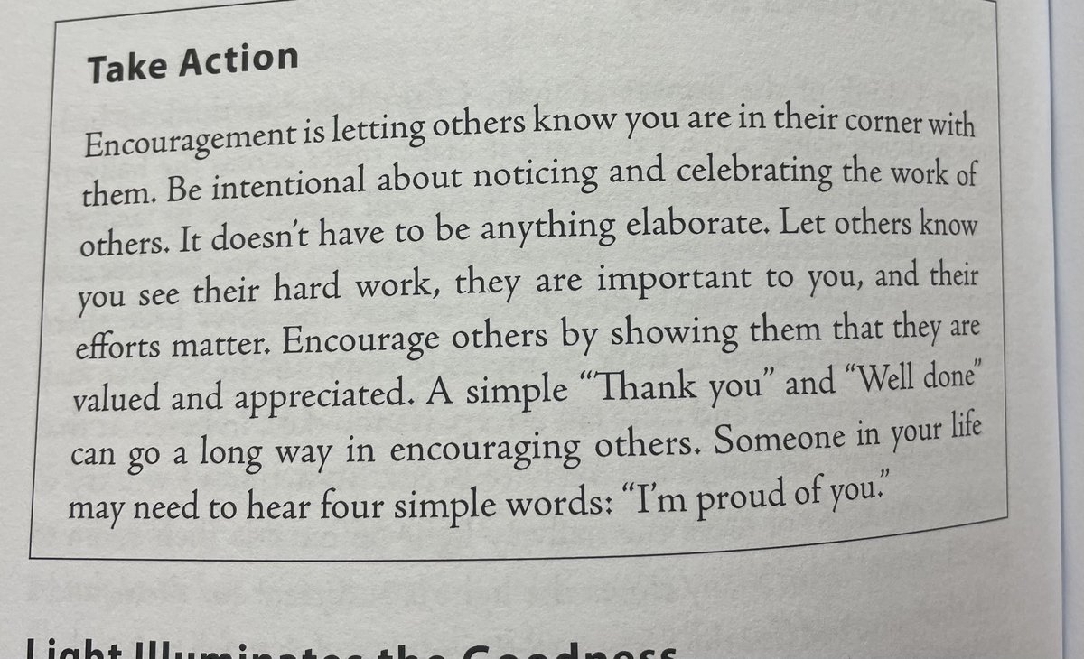 Be intentional about noticing and celebrating the work of others today. Be an encourager. #LeadWithPeople