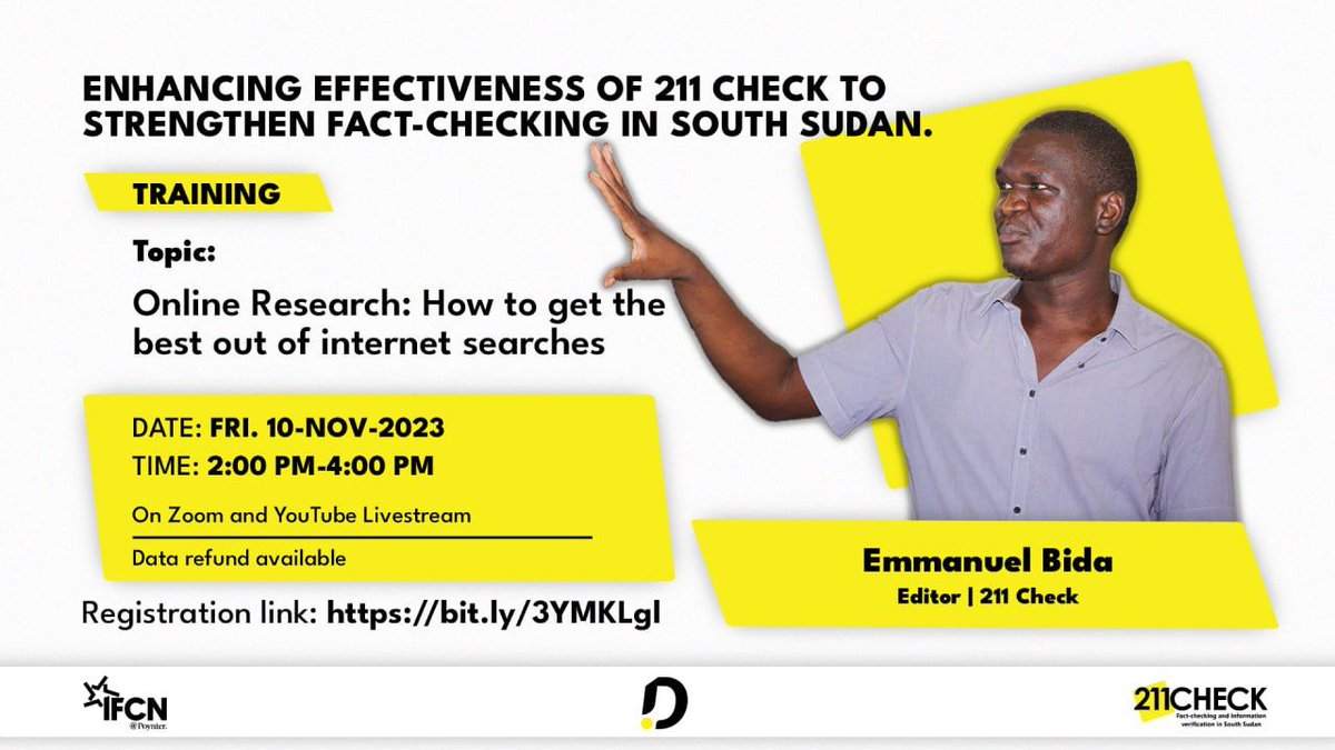 Mark your calendar for this Friday as we discuss strategies for optimizing online search engine results. 

Don't miss the opportunity to learn from others and share your expertise. 
Secure your seat today at buff.ly/3ODbOq8

#SouthSudan