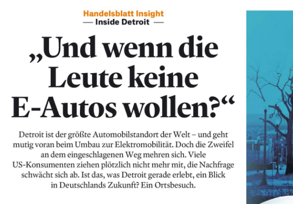 BakerMcGER's tweet photo. .@FelixHoltermann heute im @handelsblatt: #Detroit ist der größte Automobilstandort der Welt – und geht mutig voran beim Umbau zur #Elektromobilität. Doch die Zweifel an dem eingeschlagenen Weg mehren sich #Mobilität #Elektroatutos #mobility #Elektroauto https://t.co/ccmJShQKkc