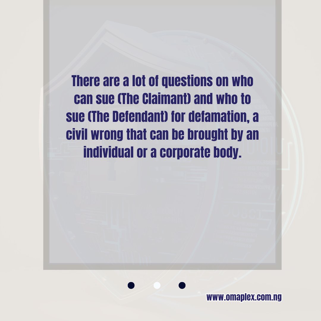 OmaplexLaw_Firm's tweet photo. A defamation lawsuit, which concerns matters likely to injure a person's reputation by exposing them to hatred, contempt, or ridicule, or likely to damage a person in their profession or trade through harm to their reputation, can be complex.
#legalinsights #defamationclaims https://t.co/63Tc8muFby