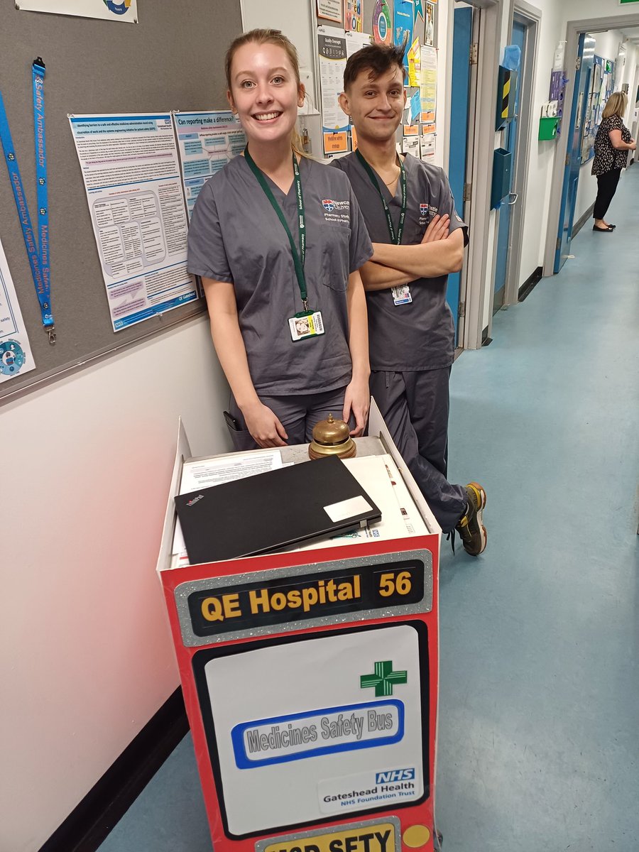 Pharmacy students got to ride the med safety bus yesterday. What started as a clinical quiz quickly changed to safety culture discussions. Feeling pressure to be 'perfect' and how mentors have responded differently to mistakes. @PharmacyQeh #MedSafetyWeek #psychologicalsafety