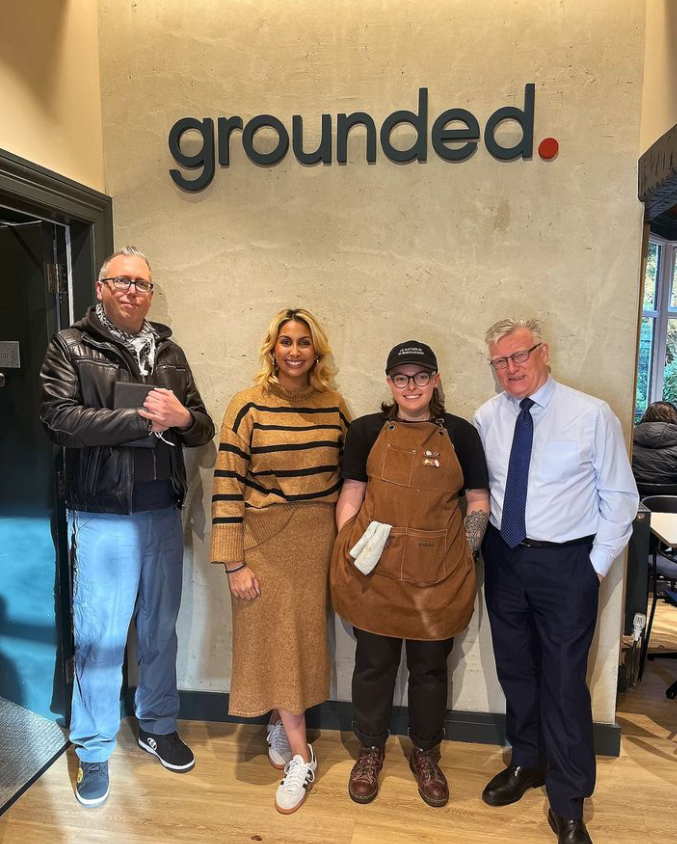 We were delighted to have @steve_mccabe visit us last week at grounded. Thank you for your time and support! #groundedcafe #mentalhealth #SellyOak #birmingham #westmidlands