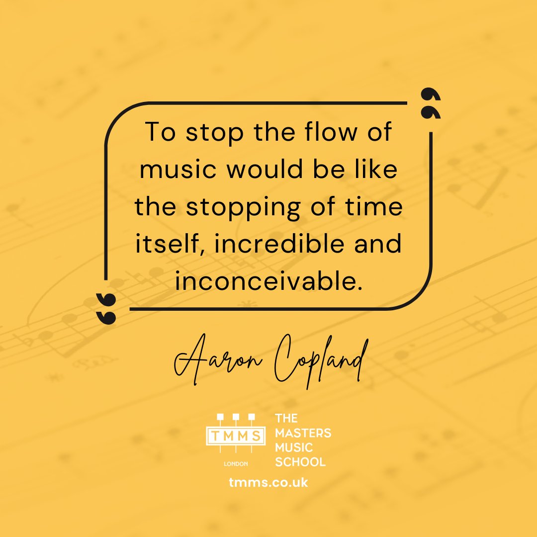 Embrace the unstoppable rhythm of  music.

#aaroncopland #classicalmusic #classicalmusician #classicalmusiclover #classicalmusicdaily #TMMSMasterOfTheWeek #TMMS #tmmslondon #TheMastersMusicSchool 

Click the link to read the full post! bit.ly/3oRbtYf