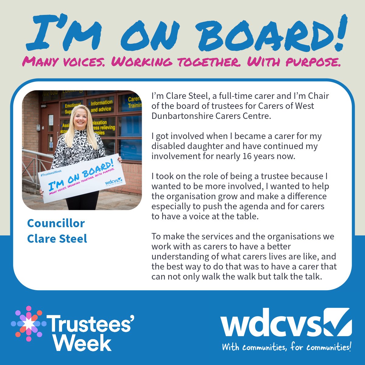 This #TrusteesWeek we’re celebrating the individual talents, viewpoints and experiences each trustee brings to their charity.          

You can find out more here 👇wdcvs.com/success-story/…

#WestDunbartonshire #CommunitySupport
