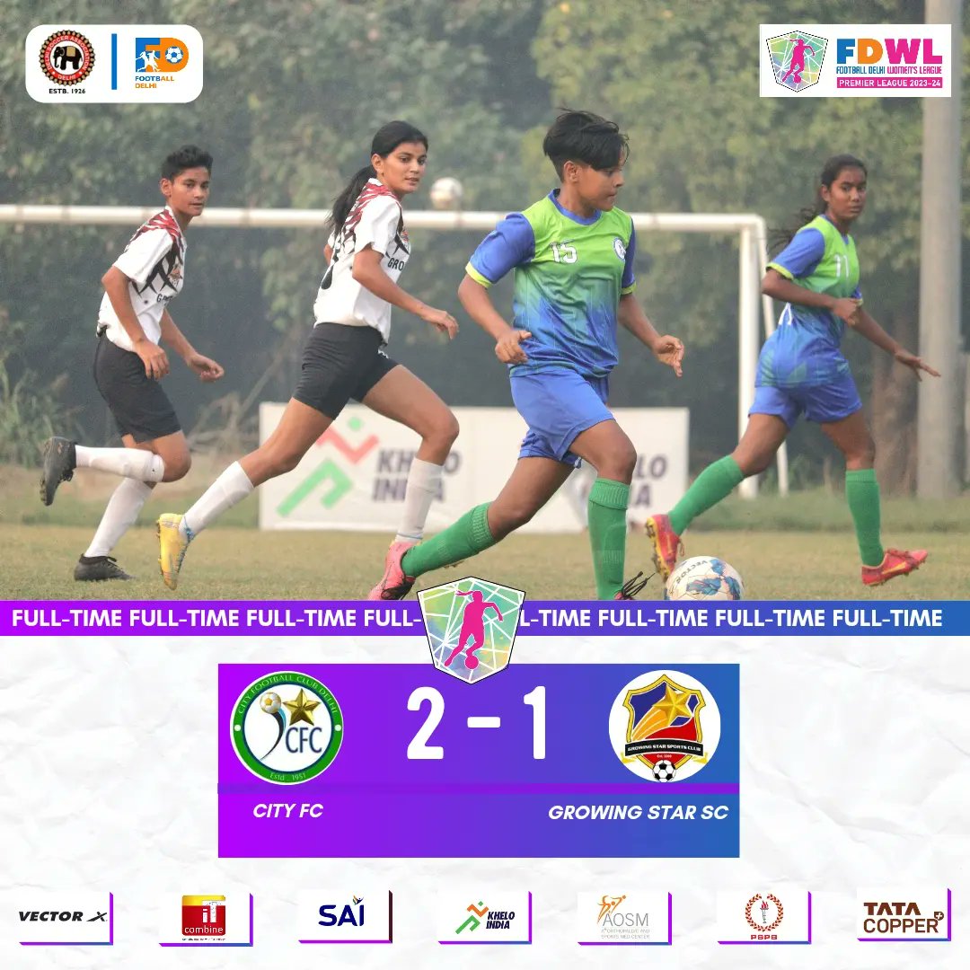 FootballDelhi's tweet photo. City FC with the W!
FT| CFC 2๏ธโฃ-1๏ธโฃ GSSC
Ropni Hansdah from City FC wins the Player Of The Match Award ๐
#FootballDelhi #FDWPL #Indianfootball https://t.co/gphNKy5GOO