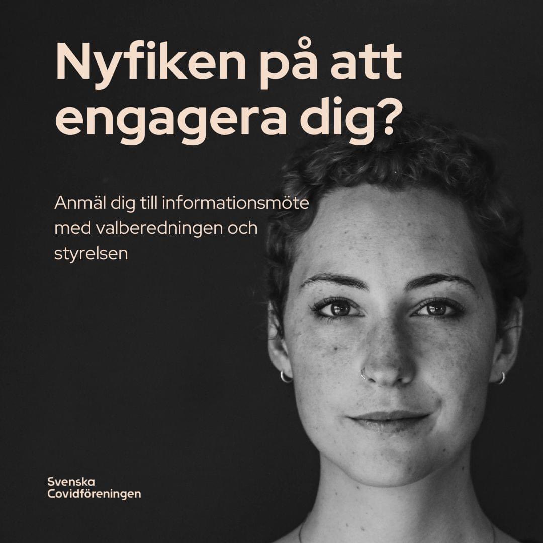 Nyfiken på att engagera dig i Svenska Covidföreningen? Infoträff den 5 december kl 19. Anmälningsformulär hittar du i vårt nyhetsbrev.