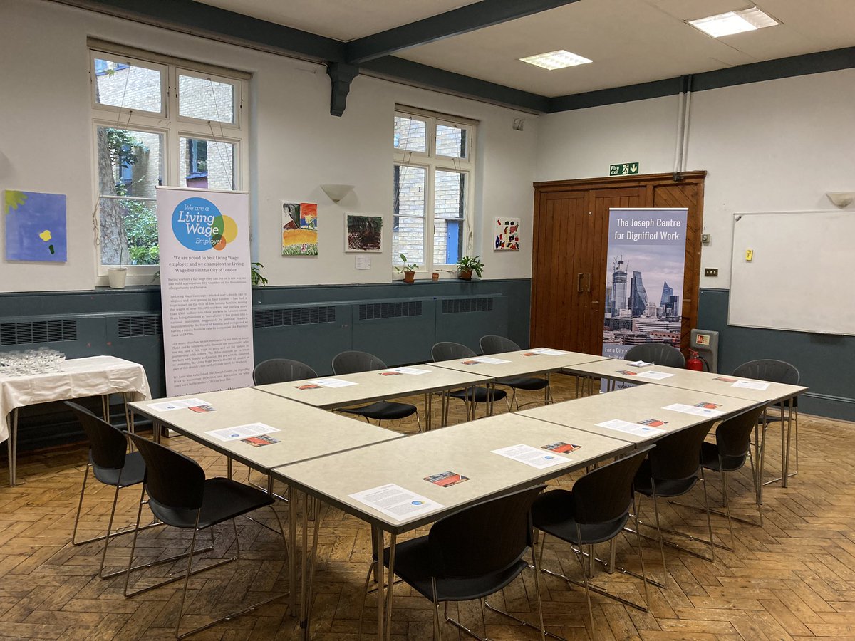 Excited to host our first Joseph Centre for Dignified Work roundtable today at @StKatharineCree during #LivingWageWeek to plan how responsible business and civil society can work together to end poverty wages once and for all in the City of London