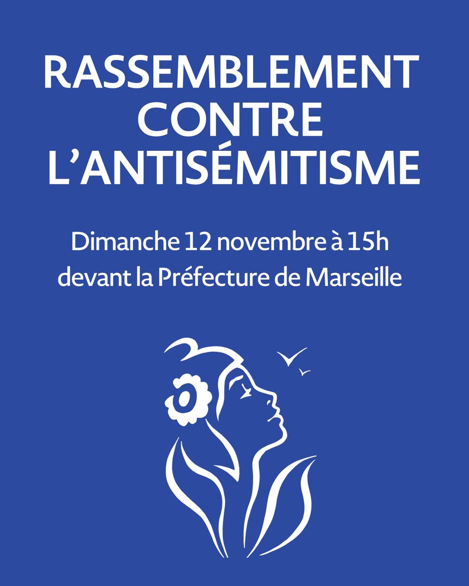 Au moment où nos compatriotes juifs sont visés par les ennemis de la République, combattons l’antisémitisme !

Avec <a href="/MartineVassal/">Martine Vassal</a>, au nom de nos 3 institutions, avec <a href="/Le_CRIF/">CRIF</a>, nous appelons les habitants de la #RegionSud et de #Provence à se joindre à cette marche de #Marseille.