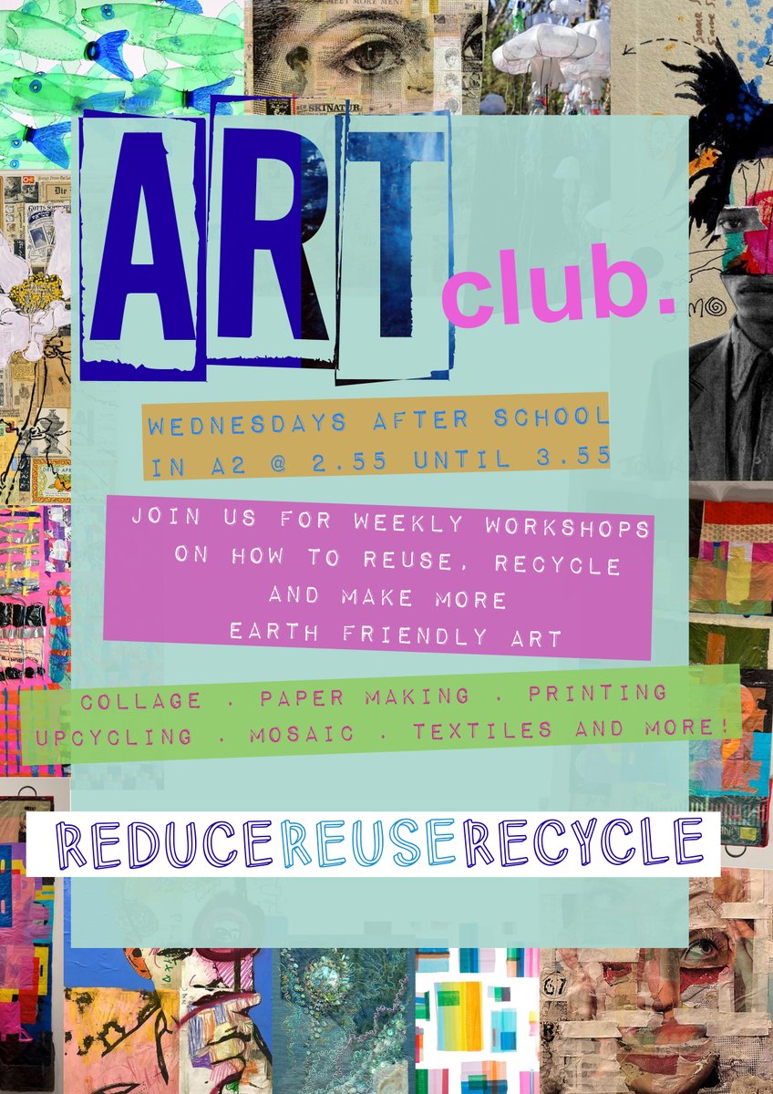 Art club is back! Starting again next Wednesday 15th November, we'll be getting our hands messy with some clay art. Sign up in advance with Miss Rae to join, everyone's welcome!