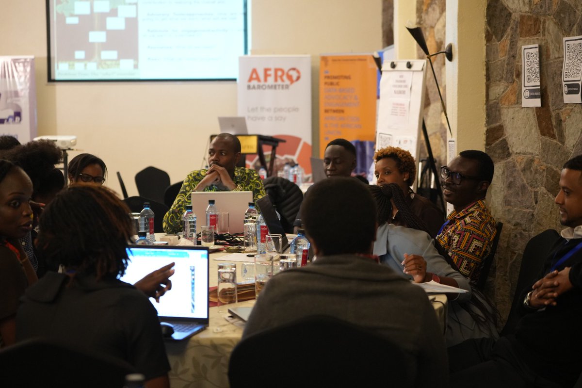 Data4GovAfrica's tweet image. Armed with vital @afrobarometer data on child well-being and the youth's perspectives, our participants brainstorm to impactful advocacy campaigns.
#AfricanVoicesForAfricanPolicy #Data4Change