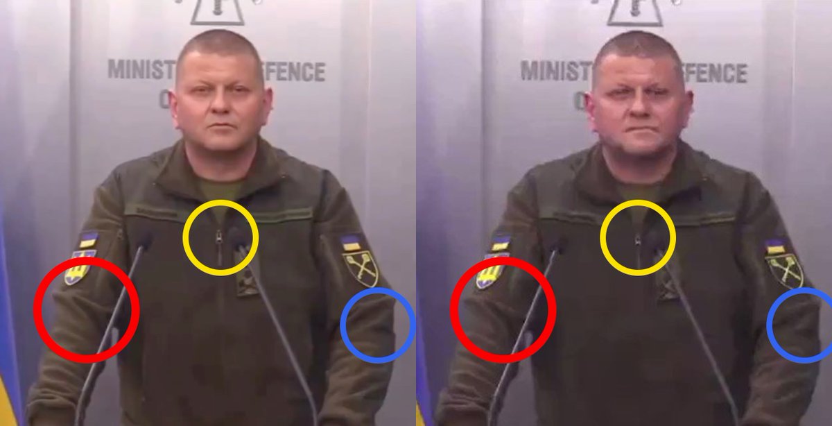 Można się nabrać. Wideo wzywającego do buntu dowódcy Sił Zbrojnych Ukrainy to przykład nieźle sklonowanego głosu, obraz na pierwszy rzut oka też wygląda ok.

Deepfake bazuje na starym nagraniu, można poznać np. po identycznie ułożonych fałdach na ubraniu. 

#dezinformacja