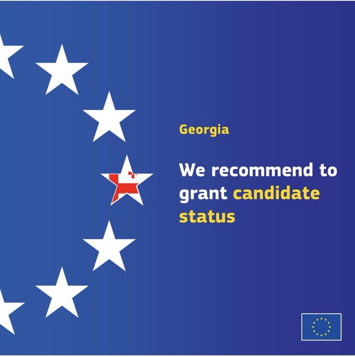 Today #Georgia received a positive recommendation of the EU Commission to grant 🇬🇪 the Candidate status. 🇪🇺 🇬🇪