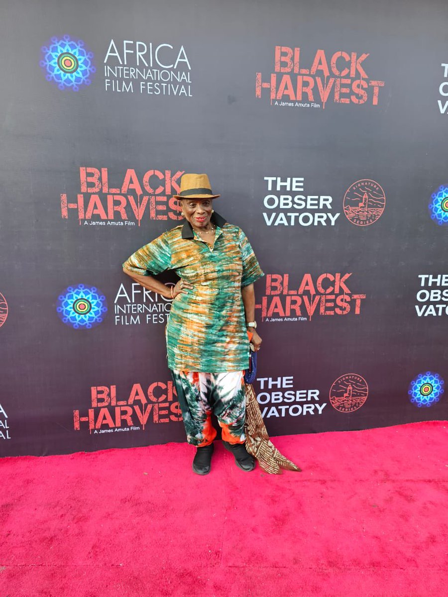 OfficialEgoBoyo's tweet photo. Yesterday at #afriff to watch Tolu Ajayi's over the bridge 
Which was a lovely film 🎞️ 👏🏽👏🏽👏���

I bumped into the Icon
Aunty Taiwo Ajai Lycett and beautiful talented musician Yinka Davies. https://t.co/CWjc2wwiaj