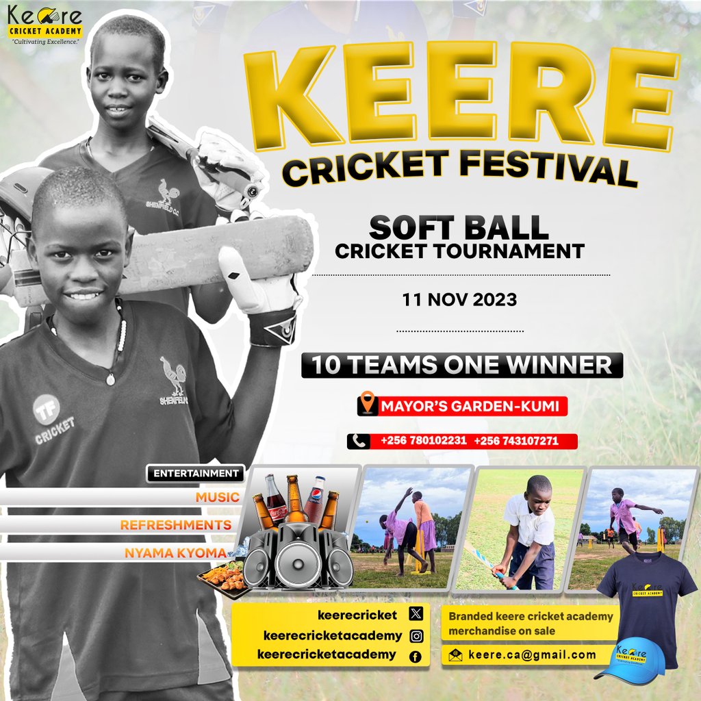keerecricket's tweet photo. 🟡 3 Days to Go 🟡

Come join the Keere family and let's  break bread together during the season's cricket finale as we celebrate our first anniversary.

#KeereCricketFestival
#KeereCricket https://t.co/BU14sYJYrQ