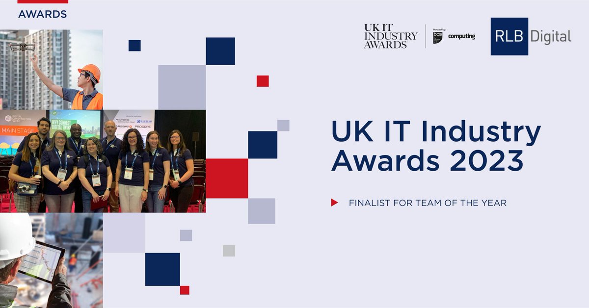 RLB UK (@rlb_uk) on Twitter photo RLB is excited to be a finalist in this year’s <a href="/bcs/">BCS, The Chartered Institute for IT</a> & Computing UK IT Industry Awards 2023 for Team of the Year.
Our team is looking forward to attending this evening's awards ceremony and wishes all finalists the best of luck.
View the shortlist here: ukitindustryawards.co.uk/ukitindustryaw… RLB is excited to be a finalist in this year’s <a href="/bcs/">BCS, The Chartered Institute for IT</a> & Computing UK IT Industry Awards 2023 for Team of the Year.
Our team is looking forward to attending this evening's awards ceremony and wishes all finalists the best of luck.
View the shortlist here: ukitindustryawards.co.uk/ukitindustryaw…