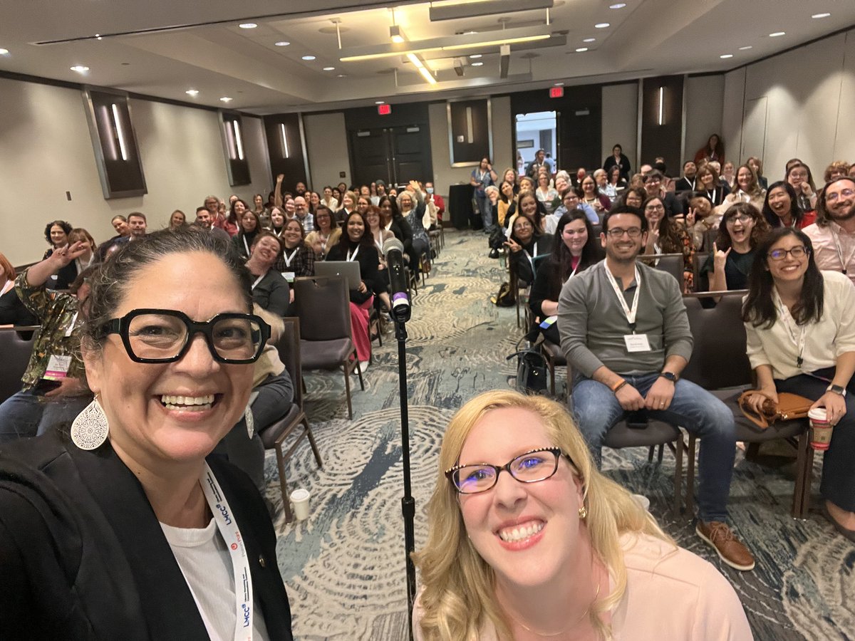 StrangeClaudia's tweet photo. Had so much fun presenting at  #lmcc2023, with my awesome @bibliocommons buddy Kati Polodna!  Love to spread the good word that “Not everything can go on the website!” Looking forward to day 2 of @LibMarComConf! https://t.co/WjsV5xbUnp