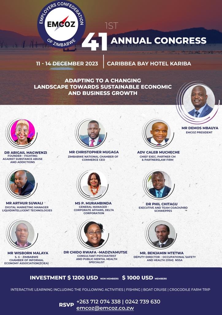 Employers' Confederation of Zimbabwe (EMCOZ) (@emcoz_zim) on Twitter photo 41st EMCOZ Annual Congress 41st EMCOZ Annual Congress
