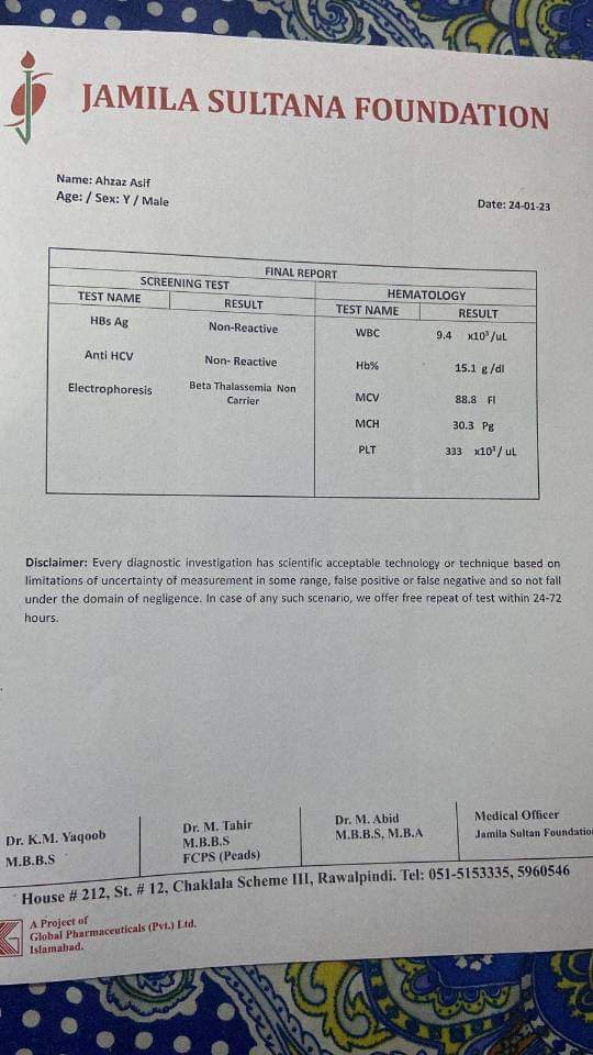 ahzaz_asif's tweet image. I know my thalassemia status! Do you?
Thalassemia is a life-long agony. Get yourself tested for Thalassemia before marriage and save your upcoming generations from Thalassemia.
@thebloodheroes
#ThalassemiaFreePakistan #NationalThalassemiaPreventionDay
