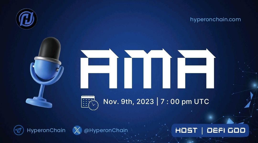 Wonder why #HyperonChain? 🤔 Don't forget to Join AMA session Date : 9 November, 2023 Time : 7:00 PM UTC Venue :t.me/HyperonChain #HPN #D-QBFT #blockchains #blockchaindeveloper #altcoin #CryptoInvestor #CryptocurrencyMarket #Crypto