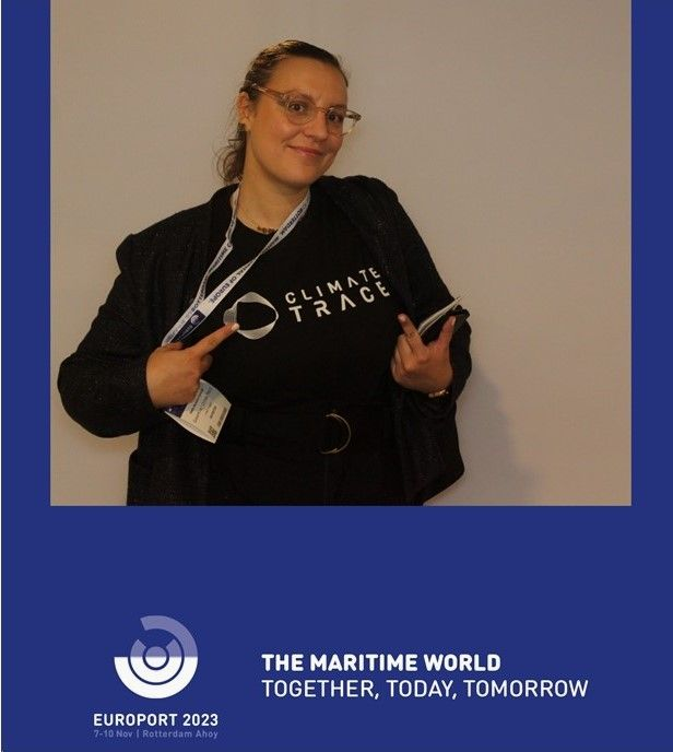 Our Marine Policy Advisor Stella Bartolini Cavicchi is at #europort2023 in Rotterdam today representing #ClimateTRACE and OceanMind's work to monitor and report shipping emissions estimates. A great opportunity to learn and connect - if you are also attending, get in touch!