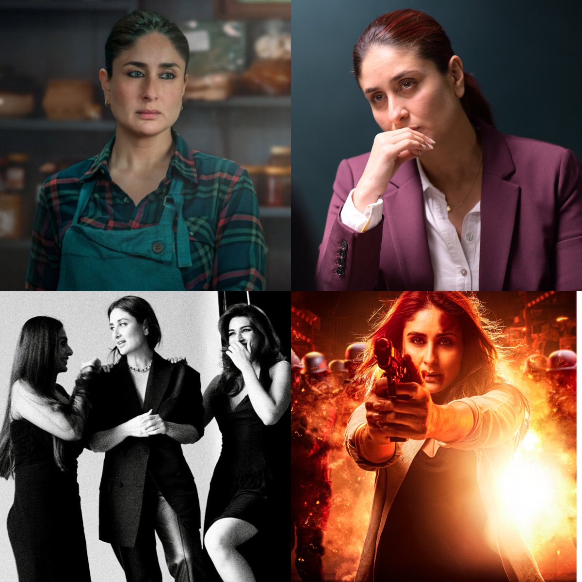 What a perfect balance between commercial masala and content driven films! 🔥

#KareenaKapoorKhan 
#JaaneJaan
#TheBuckinghamMurders
#TheCrew
#SinghamAgain