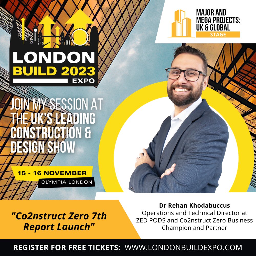 🤩Only eight days to go until @LondonBuildExpo! We’re very excited as @DrRKhodabuccus will be joining the panel discussion. We are looking forward to hearing your thoughts.👍 🗓️ 15 Nov 2023, 11:00– 12:00 Register free ticket today👇 t.ly/x6hEK