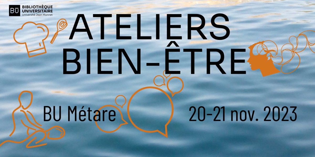 Besoin de vous détendre ? De conseils pour bien vous nourrir ?  Profitez des ateliers bien-être à la BU Sciences Métare. 
20/11 : conseils d’une nutritionniste / 21/11 : massage assis individuel. 📝INSCRIPTION OBLIGATOIRE 
Formulaire et plus de détails 👉tinyurl.com/dxw2mbdn