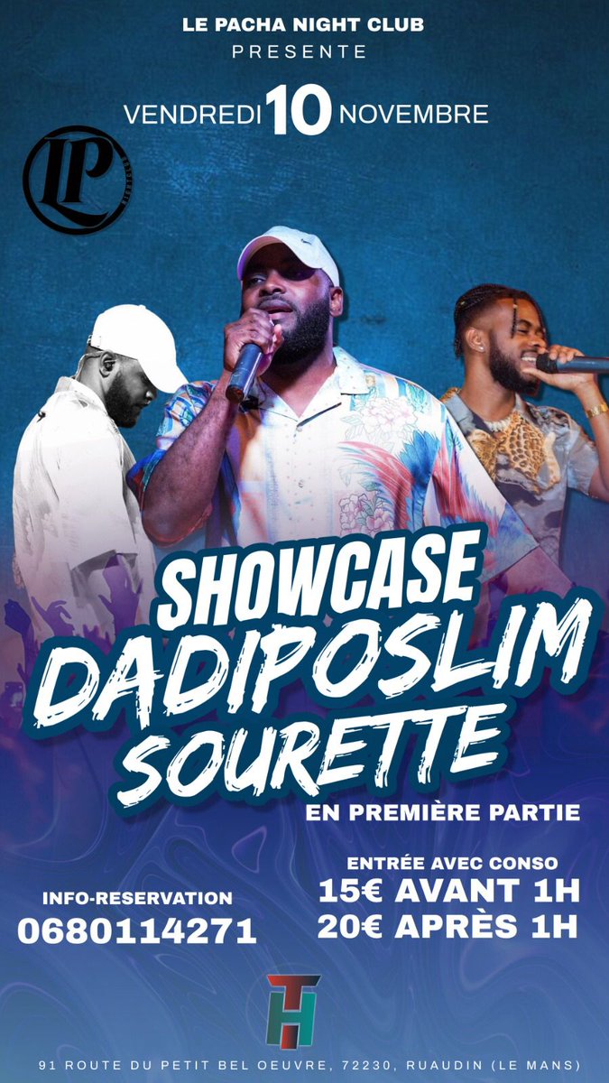 ShiHatru's tweet photo. Ce Vendredi 10 Novembre 2023, du côté du #PachaNightClub #lemans #ruaudin @DadiPoslim 🇰🇲 en showcase exceptionnel et pour la 1ere fois en France depuis la sortie de son album #Mbelizi 
Vous retrouverez #Sourette en 1ere partie #wakomberecords https://t.co/QRcS92RCHn