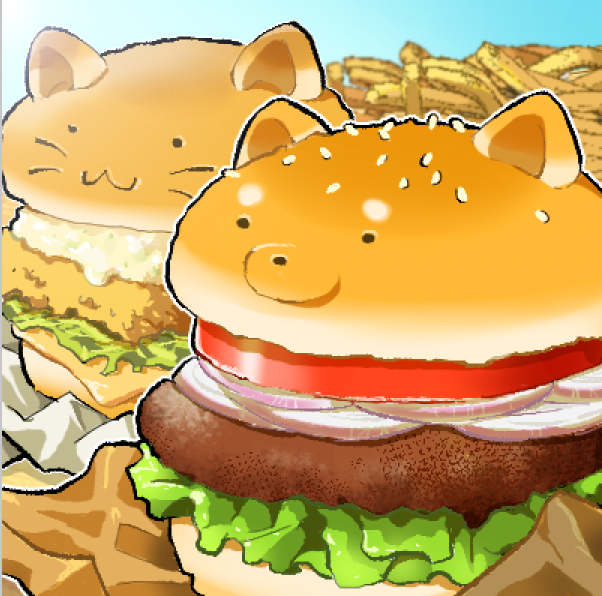 「burger sandwich」 illustration images(Latest)