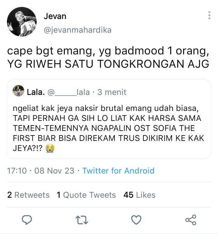 utiscriptz's tweet photo. ; badmood 
#HarsaJeya universe

Lee Haechan few tweets au https://t.co/EikviwYCNE