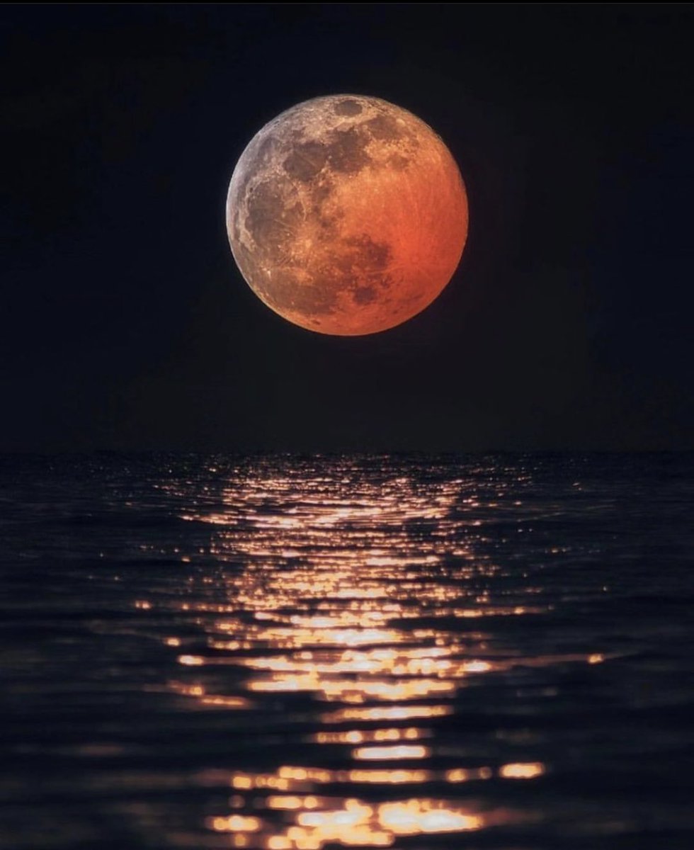 M1ONLOVER's tweet photo. Ocean Supermoon. https://t.co/4SxXewtpZY
