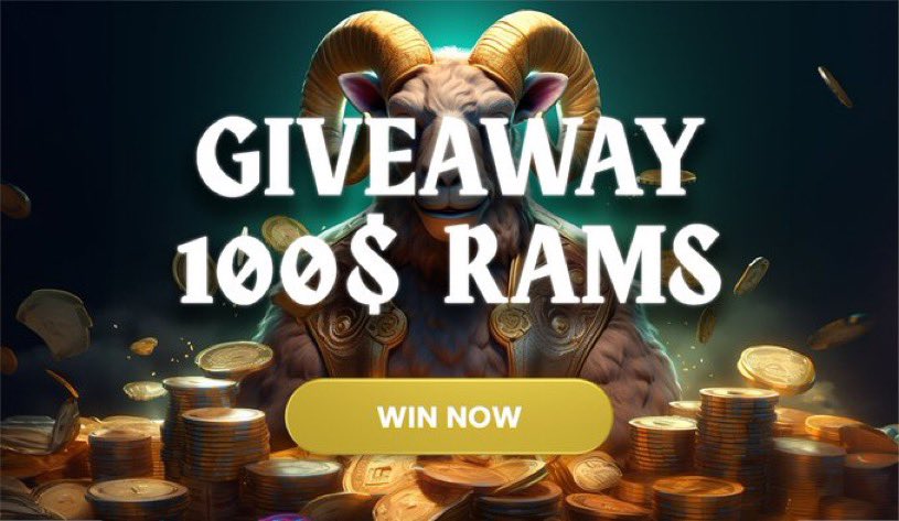 🎁 GIVEAWAY 

📷 100$ GİVEAWAY   

Prizes:  

🏆1 winner 100$ $RAMS COIN  

🎟️ To enter : 

1️⃣Follow <a href="/ramscoinio/">Rams Coin</a> 
2️⃣Join our airdrop on ramscoin.io/#airdrop
3️⃣Retweet &amp; ❤️

📷   48 hours ! ⏲️

 #ICO #Sol #giveaway #GiveawayAlert #SOLANA #ETH #EGLD #BSC #NFT #MATİC #RAMS