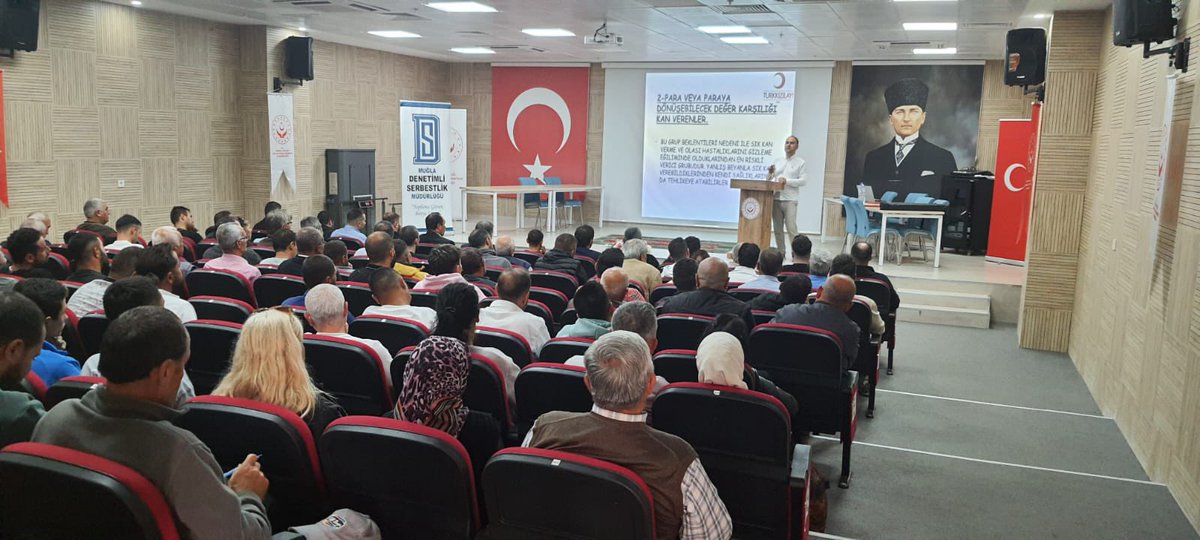 MuglaDSM's tweet photo. Muğla Kızılay Kan Bağış Merkezi Sorumlusu Adem SALİ  tarafından müdürlüğümüz yükümlülerine Kan Bağışı konulu seminer gerçekleştirilmiştir. @Kizilay https://t.co/sSWuZynBLy