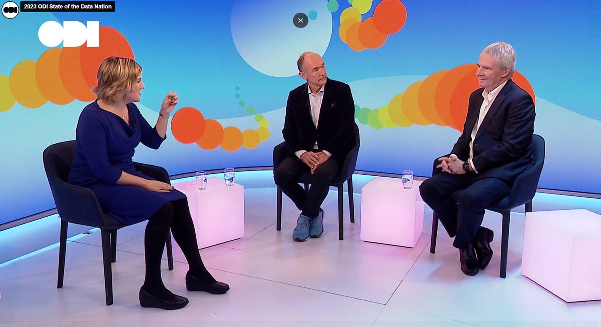 ODIHQ's tweet image. What a privilege to see two of the most influential people in the data world discussing the State of the Data Nation yesterday at #ODISummit2023. 

Our blog has a roundup of the videos including this ground-breaking session from Tim &amp;amp; Nigel 👉 hubs.li/Q0288GWY0 #DataChanges