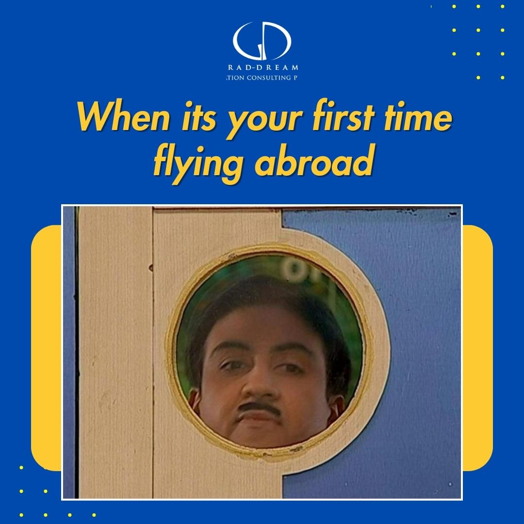 Grad_Dreams's tweet image. When its your first time flying abroad! ✈

#flyabroad
#graddreams
#meme