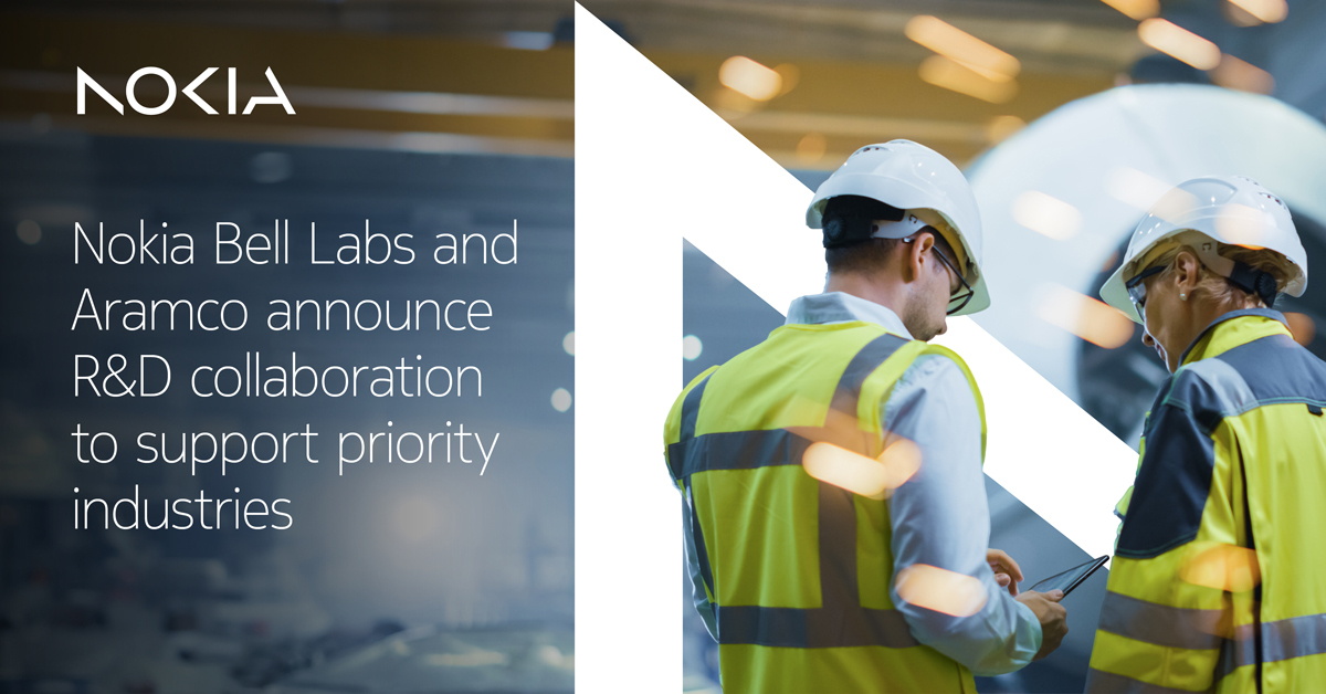 To foster Industry 4.0 and 4IR digital innovation across Saudi Arabia and beyond, we’re thrilled to announce that @BellLabs is collaborating with @aramco, the world’s largest energy company! 

Learn more here: nokia.ly/3FOVzSZ

#NokiaBellLabs #Industry40