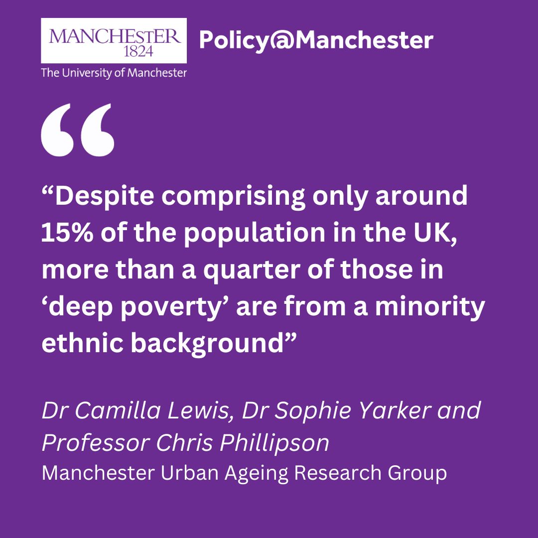 Policy@Manchester (@uompolicy) on Twitter photo 🚨 New findings suggest the cost-of-living crisis disproportionately impacted older Black, Asian & other ethnic minorities.
📢 Tackling inequality should be a priority for government say Dr Camilla Lewis, <a href="/skyarker/">Sophie Yarker</a> & Professor Chris Phillipson: blog.policy.manchester.ac.uk/posts/2023/11/…
<a href="/MUARG1/">MUARG</a> 🚨 New findings suggest the cost-of-living crisis disproportionately impacted older Black, Asian & other ethnic minorities.
📢 Tackling inequality should be a priority for government say Dr Camilla Lewis, <a href="/skyarker/">Sophie Yarker</a> & Professor Chris Phillipson: blog.policy.manchester.ac.uk/posts/2023/11/…
<a href="/MUARG1/">MUARG</a>