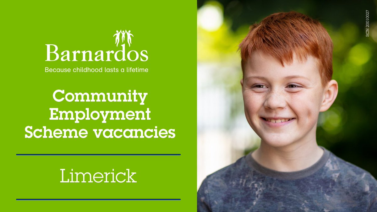 #JobFairy 👀  We're looking for Programme Assistants, Receptionist, Admin and Security in our Limerick services all Community Employment scheme.

CE is designed to help people who are long-term unemployed get back to work.

Apply today 👉  barnardos.ie/about-us/caree…