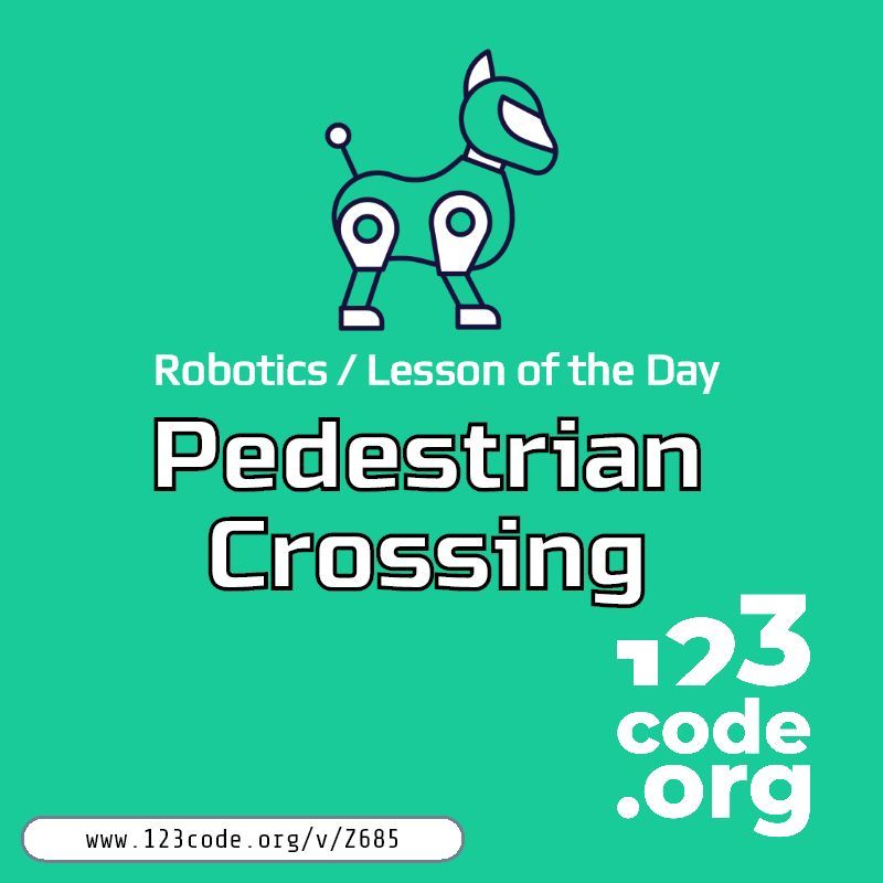 123codeorg's tweet photo. 🤖 Lesson of the Day: Pedestrian Crossing 🚦

Dive into Robotics with our latest lesson! Create a pedestrian crossing simulation using your micro:bit and learn to control traffic lights with a button press. 🚶‍♂️🚦

https://t.co/w6c3pGjOlL

#LessonOfTheDay #microbit #CodingForKids https://t.co/hVy0Xz2Hbd